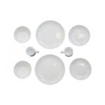 16 piece Tempered Glass Dinner Tableware Set - Opal