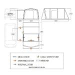 2024 Vango Galli Pro Low Campervan Driveaway Air Awning - fits 180-210