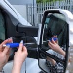 Milenco Double Arm Black Mirror Protector Covers