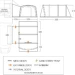 Vango Galli CC II Air Inflatable Motorhome Driveaway Awning - Tall 255-295