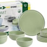 Melamine Dinner Set 12 piece - Dolomit Green