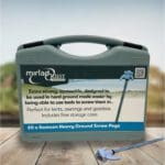 Screw in Hardstanding Pegs - Pack of 20 with Adaptor