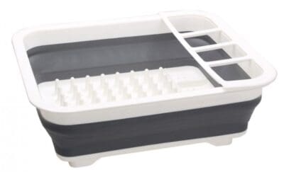 Collapsible Dish Drying Rack with Cutlery Holder