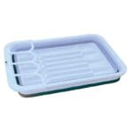 Collapsible-wares Dish Rack with Cutlery Holder and Sink Drainer