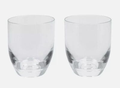 Clear Plastic Drinking Glass - Pack of Two