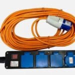 4 Way 15M Extension Lead 2x USB Ports Campsite 240V 16A