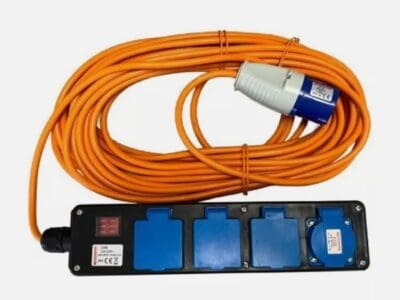 4 Way 15M Extension Lead 2x USB Ports Campsite 240V 16A