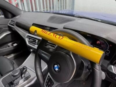 Milenco 6798 High Security Steering Wheel Lock Plus with Bag & Pads - Yellow