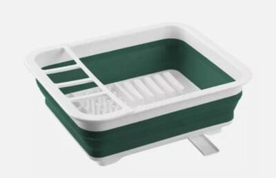 Compact Space Dish Drainer with Drain
