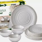 Melamine Dinner Set 12 piece - Savanna Stone