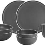 Melamine Dinner Set 8 piece - Dark Grey - Tête-à-Tête
