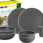 Melamine Dinner Set 8 piece - Dark Grey - Tête-à-Tête