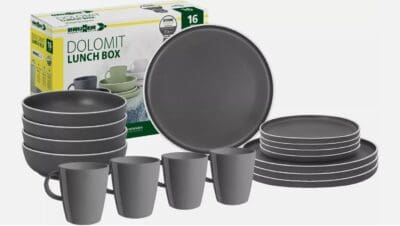 Melamine Dinner Set 16 piece - Dolomit Grey Stone Touch