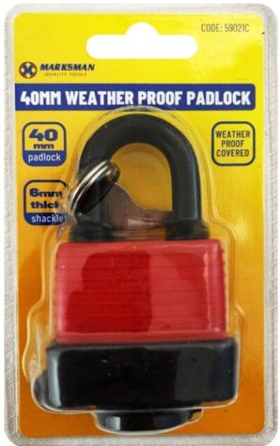 Weatherproof Padlock 40mm