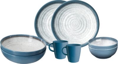 Brunner Tuscany 8pc Stone Touch Melamine Tête-à-Tête Tableware Set
