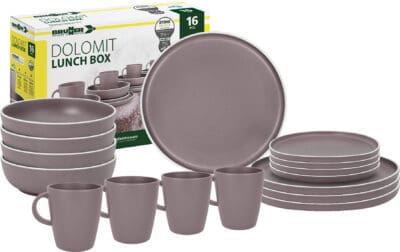 Brunner 16pc Stone Touch Melamine Dinner Set - Dolomit Rose