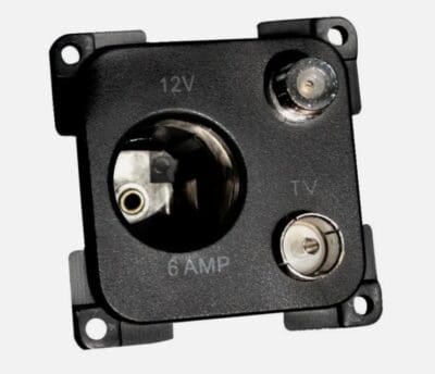 C-Line 12V, Tv & Satellite Socket - Black