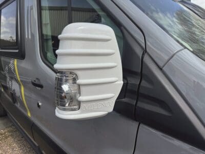 Transit Motorhome - Short Arm Mirror Bumpers - White