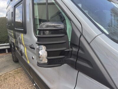 Transit Motorhome – Short Arm Mirror Bumpers – Black