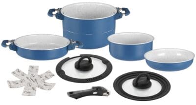 Brunner Carezza Magnetic 7+1 20cm Aluminium Non-stick Stackable Saucepan Set