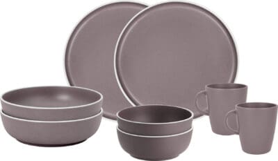 Brunner Dolomit Rose 8pc Melamine Tête-à-Tête Tableware Set