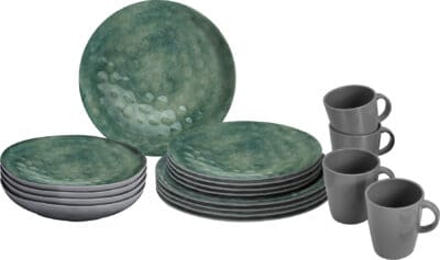 Brunner 16pc Dinner Set- Stone Touch Venetian Sea green