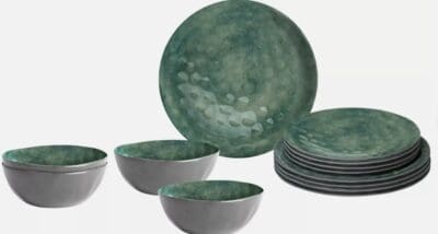 Brunner 12pc Midday Venetian Sea Green Dinner Set