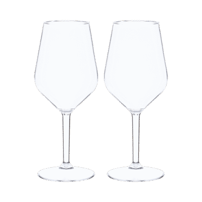 Tritan Plastic Picnic Wine Glass - Pack of Two