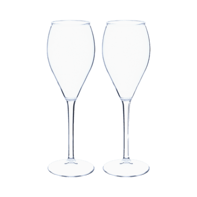 Tritan Plastic Picnic Champagne Glass - Pack of Two