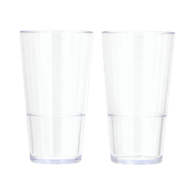 Plastic Picnic Beer / Pop Glass - Pack of Two