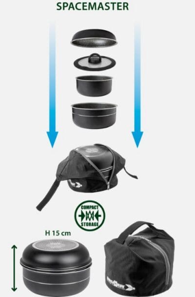 Brunner Pirate Spacemaster 24cm 6+1 Stacking Ceramic Pan Set