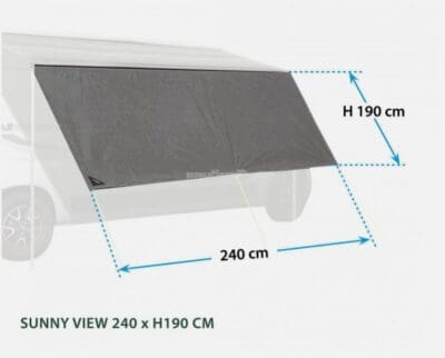 Brunner Sunny View Sun Shade Canopy Front Panel 240 for Fiamma / Omnistor