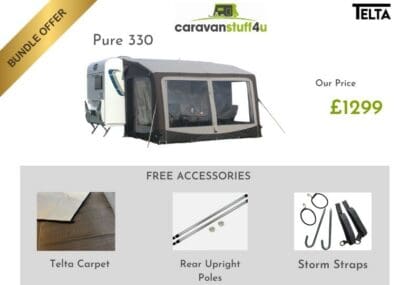Telta Pure 330 Air Porch Awning BUNDLE FREE ACCESSORIES