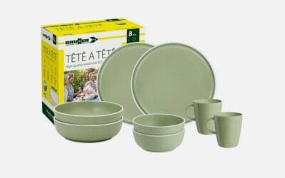Brunner 8pc Melamine Tête-à-Tête Tableware - Dolomit Green