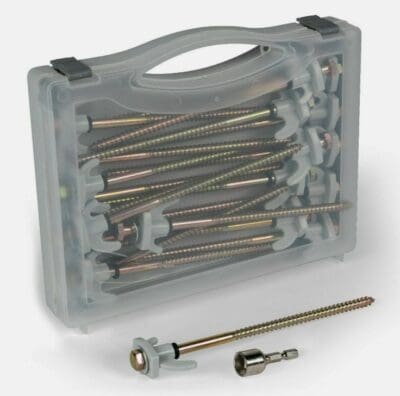 Kampa 16-piece Screw Peg Set with Drill Adaptor Included